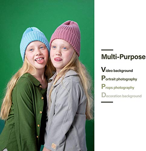 Limostudio 6 X 9 Ft. Green Chromakey Screen Backdrop Muslin, Extra Soft Silk Non-Glossy Texture With 5 Ring Clip Backdrop Holder For Photo Video Studio, Agg1338 #TOP3