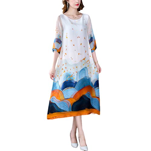 Robe de plage décontractée en mousseline de soie coupe ample XXL
