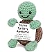 4THFARMES Mini Funny Turtle Gifts Fathers Day Teacher Appreciation Graduation Nurses Week 2026, Birthday Gifts for Women Men Her Him, Small Cute Stuff Things, Emotional Positive Crochet Turtle Decor