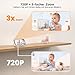 BOIFUN Babyphone mit Kamera, 4 Zoll 720P Monitor, Ohne WLAN, Nachtsicht, Energiesparmodus, 10 Stunden Akkulaufzeit, 2 Wege Audio, Schallerkennung, Temperaturerkennung, 3X Zoom, Schlaflieder