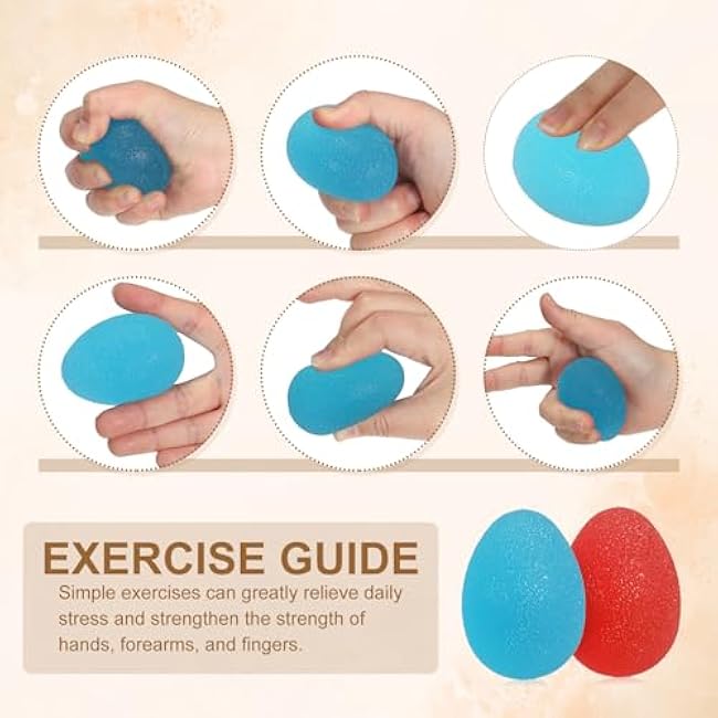 PATIKIL Hand Exercise Balls, Squeeze Balls Stress Ball for Adult Grip Strengthening Occupational Equipment