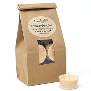 Snickerdoodles Scented – 12 Pack – Scented Tealight Candles – Soy Beeswax Blend – Handmade in The USA – Candeo Candle – Food Scents