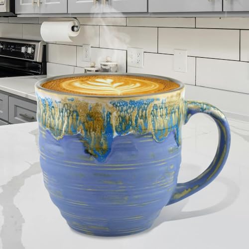Set de 4 Tazas de Café Grandes en Cerámica Glaseada 20 oz miniatura 6