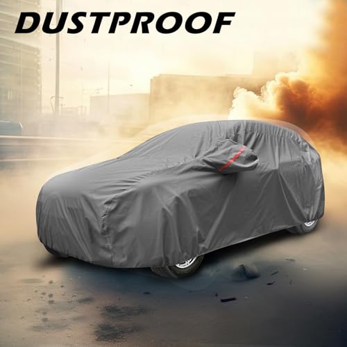Image of Auto Hub Car Cover Compatible with Maruti Victoris with Mirror Pocket, Waterproof Layers, Victoris Car Cover Waterproof - Taiwan Grey