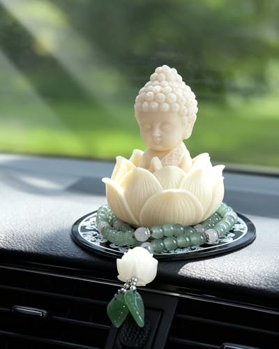 Conjunto de 4 Estatuas Pequeñas de Buda Blanco miniatura 4
