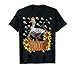 Ganso bordado en una cesta de mimbre con girasoles y corona Camiseta