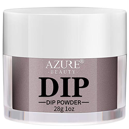 AZUREBEAUTY Dip Powder Eggplant Purple Color(1oz) for French Nail Manicure Nail Art, Non-Tocix & Odor-Free, Without UV LED Lamp Cured, Long Lasting, Cruelty-Free