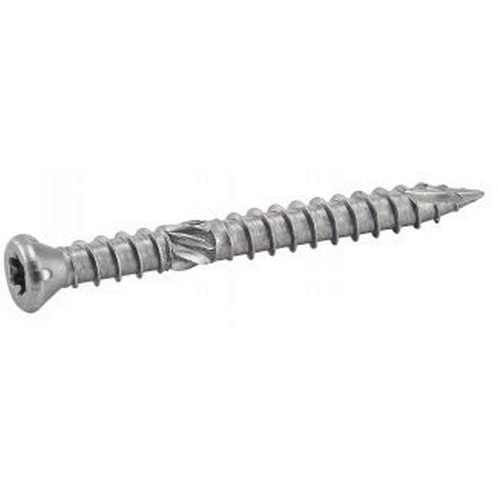 Tornillos para madera (300 unidades, cabeza avellanada, 5 x 70, doble rosca, Torx, acero inoxidable A2)