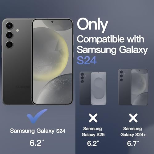 Image of Back Cover Case for Samsung Galaxy S24 5G | Back Cover with Mag-Safe | Transparent & Black Mobile Phone Back Case Cover for Samsung Galaxy S 24 / S24 5G | Anti Yellow TPU Back Cover