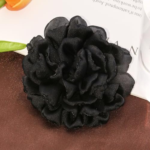 Image of CSIYANJRY99 Dainty Feather & Rose Flower Large Brooch Lapel Pins Delicate Elegant Handmade Flower Brooches Pin Classic for Wedding Party Dance Banquet for Women Dress Suit Ceremony Clothes Accessories Jewelry Valentine's Day Gifts