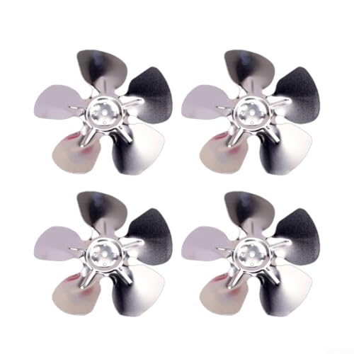 Cuchillas de ventilador de aluminio para motores de refrigeración, 4 unidades para sistemas de refrigeración en frío y baja temperatura (250 mm)