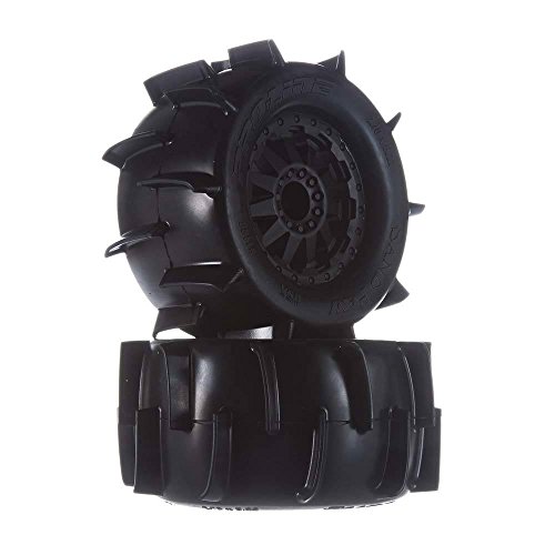 Pro-line Racing HRP Sand Paw 2.8 All Terrain Tires Mounted, F-11 Black Wheels