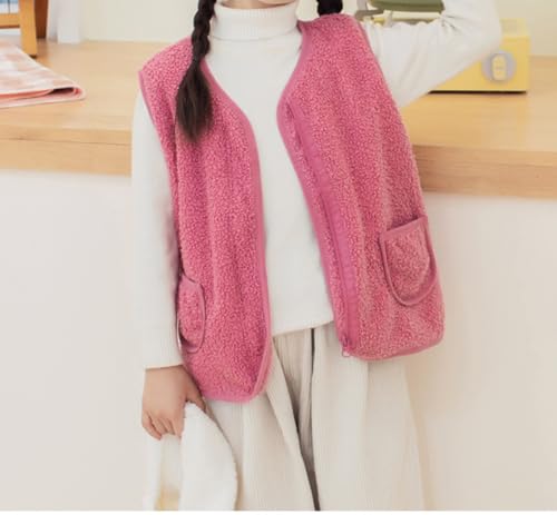 Image of Toddler Boys Girls Sherpa Fleece Vest Winter Gilet Fall Warm Outerwear