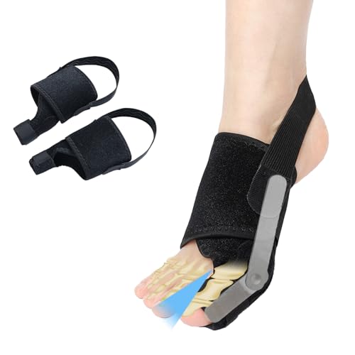 Recovist Bunion Corrector Pro 2.0 for Women & Men, Bunion Brace Big Toe Straightener for Left & Right Foot, Say Goodbye to Hallux Valgus (Black, 1 Pair)