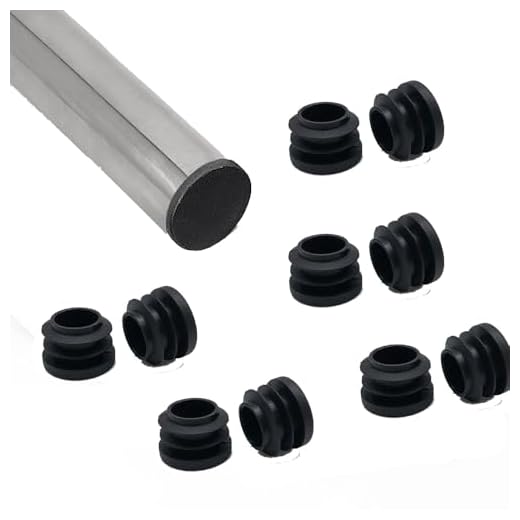 10-Piece Round Tube End Caps, Scratch Guard Plugs for Furniture Leg and Floor Care (16mm)