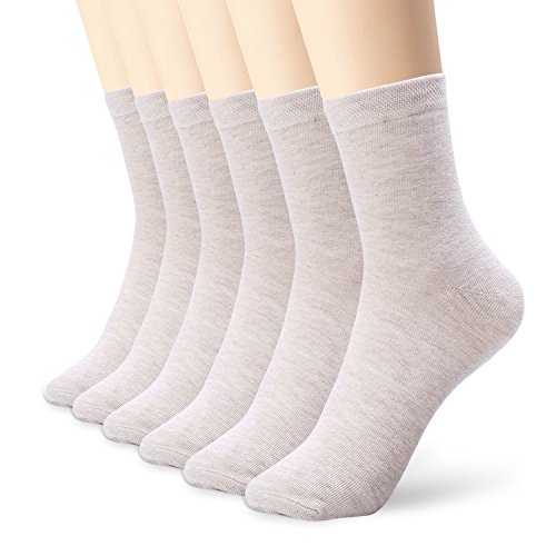Image of K-LORRA Cotton Crew Socks For Women and Men 6 Pack | Travel Pack,Casual and Dress,Less Pressure,Holding Up Well,Colorfast,Skin Friendly