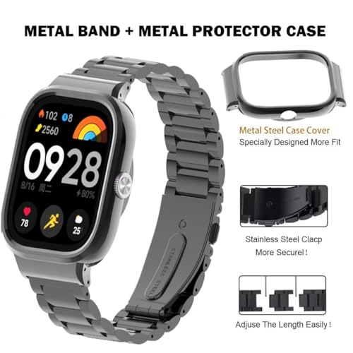 Correa compatible Xiaomi Redmi Watch 4/5 acero inoxidable miniatura 3