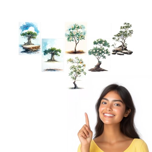 Image of SiddArtify Tropical Watercolor Botanical Tree - Plumeria Print Set - Set of 2-4x6 Inch - Board (Pack of 6) - Sticker (Pack of 6) Wall Room Decoration art Poster Prints