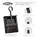 UniFlame Black Fireplace Ash Shovel and Brush Set with Pan