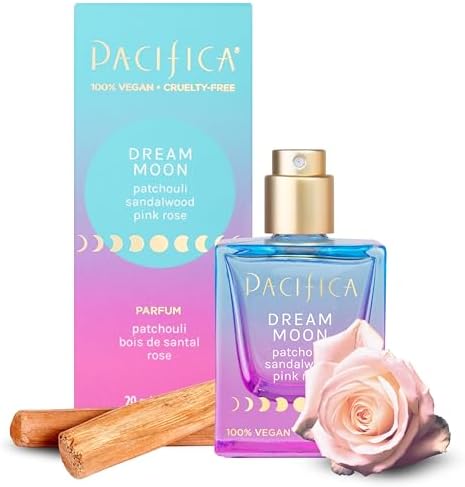 Pacifica Dream Moon Womens Spray Perfume 1 fl oz – Long-Lasting Floral Woody Fragrance for Her - Rose, Patchouli, Sandalwood – 100% Vegan, Cruelty-Free, Phthalate-Free Fragrance