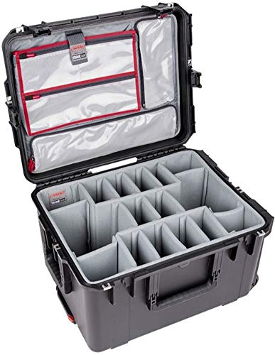 Image of SKB Cases 3i-2217-12PL iSeries 2217-12 Case w /Think Tank Designed Photo Dividers & Lid Organizer, Watertight /Dustproof Injection Molded Outer Shell, (13) Nylex-Wrapped Closed Cell Foam Pads
