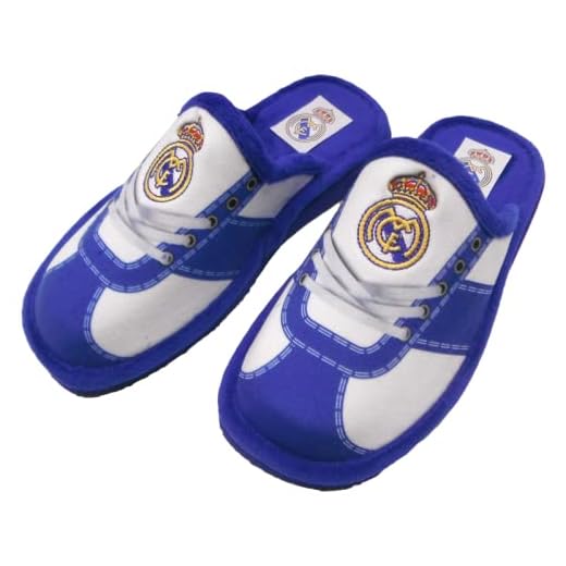 Zapatillas REAL MADRID andar en casa Estampado Cordones (44 EU, numeric_44)