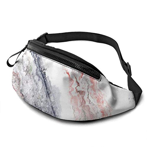 XCNGG Bolso de Cintura Corriente Bolso de Cintura de Ocio Bolso de Cintura Bolso de Cintura de Moda Pink Marble Fanny Pack Lightweight Waist Pack Unisex Slim Hip Bum Bag with Adjustable Strap Running