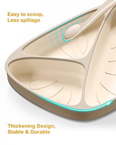 Brvtot Newest Baby Suction Plates For Toddler, Food Grade Platinum Silicone Baby Plates Bpa Free, Divided Suction Toddler Plate Dishes And Spoon Set For Self Feeding, Deeper Design, Dishwasher Safe #TOP5