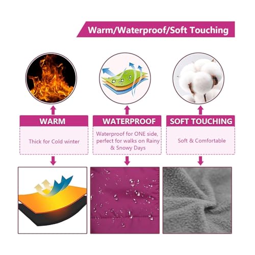YHQPHZM Casaco para cães, casaco de inverno quente para cães, casaco roxo à prova de vento à prova d