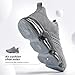Pozvnn Mens Air Cushion Running Shoes Fashion Casual Walking Tennis Sneakers Non Slip Breathable Trail Sport Gym Grey 12