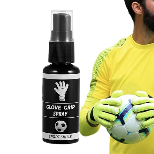 Spray Grip Portero Grip Football Grip Spray | Spray pegajoso de 30 ml con agarre duradero y fortalecedor de agarre de guante de efecto antideslizante y limpiador para porteros, partidos de