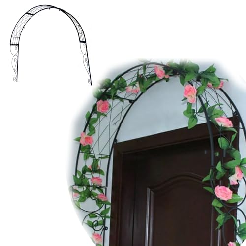 Arche de jardin en métal pour plantes grimpantes et rosiers de balcon