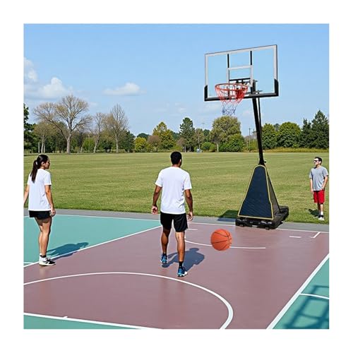 Aro De Baloncesto De Altura Ajustable, Estante De Baloncesto Portátil con Ruedas, para Jóvenes, Adolescentes, Adultos, Patio Trasero