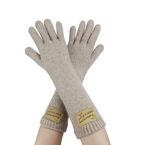 Guantes térmicos de lana para mujer Andiker elásticos para invierno