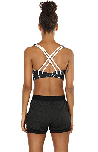 icyzone 2-in-1 hardloopshorts voor dames, korte sportbroek, joggingbroek, ademend, sportshorts voor gym training - Image 4