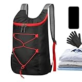 Generico Mochila plegable | Bolsa con correas ajustables y transpirables – Mochila de senderismo plegable, para amigos, familiares, hombres y mujeres, actividades al aire libre, playa, senderismo y