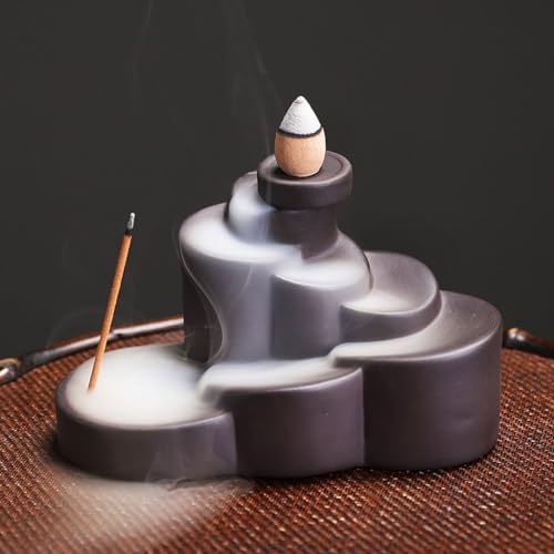 Brûleur d'encens à reflux TUSUOD en sable violet moderne