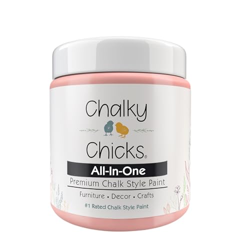 Chalky Chicks 4 Fl Oz Matte Sweet 16 (Pink) Chalk Paint for Furniture Without Sanding - No Prep Furniture Paint No Sanding All in One for Crafts, Wood, Cabinet, Walls, Metal, Dresser, Farmhouse