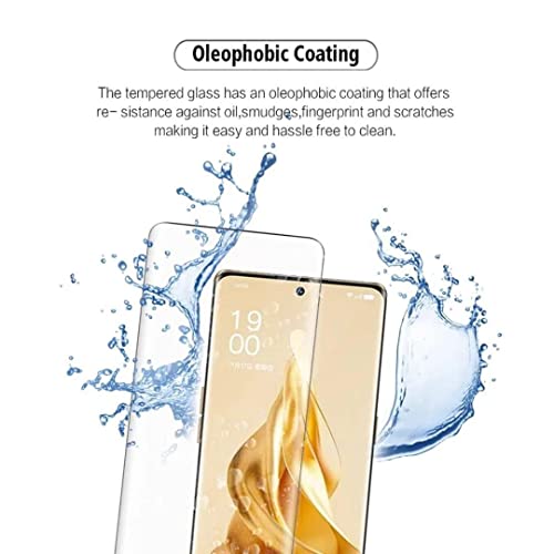 Image of Curved Tempered Glass Design for Oppo Reno 8T Advanced Border Less Full Edge to Edge UV Screen Protector and Easy Installation Kit