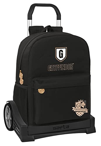Safta M860f, Harry Potter Mochila Espalda Ergonómica Con Carro Evolution Ideal Para Niños, De Diferen Unisex Negro (Black), Estándar