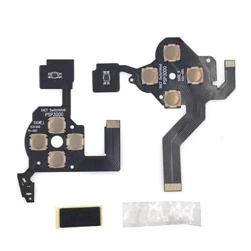 Wzxksoac Para Controlador PSP3000, Bandeja para Cables de Cinta Izquierdo y Derecho, Bandeja para Película Botones, Bandeja para Película Conductora, Adhesivo para Película Botones.
