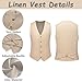 KUDMOL Khaki Mens Suit 3 Piece Notch Lapel Double Vents Casual Blazer Lightweight 2 Button Business Wedding 3X-Large