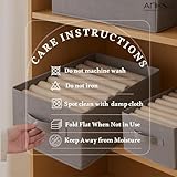 ARIKSA Foldable Fabric Dresser Drawer Organiser Pack of 4 – Storage Boxes & Wardrobe Dividers with Handles for Clothes, Socks, Underwear, Ties, Towels, Scarves & Cosmetics - Image 8