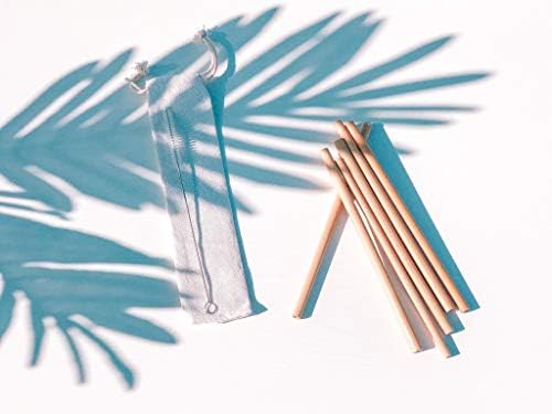 My Straw | Premium Reusable Bamboo Straws | Set of 12 | 8 inches | Dishwasher Safe