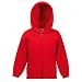 Fruit of the Loom - Sudadera con Cremallera y Capucha Modelo 70/30 Premium Unisex niños niñas (7-8 años/Rojo)