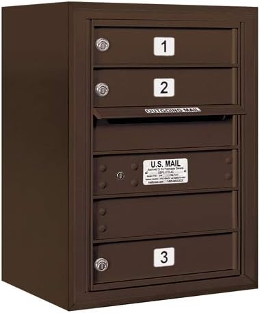 SALSBURY INDUSTRIES 3806S-03ZFU 4C Horizontal Mailbox