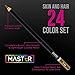 Mastermarkers Master 24 Colored Pencil Skin and Hair Tone Set with Premium Soft Thick 4 mm Cores - Unisex