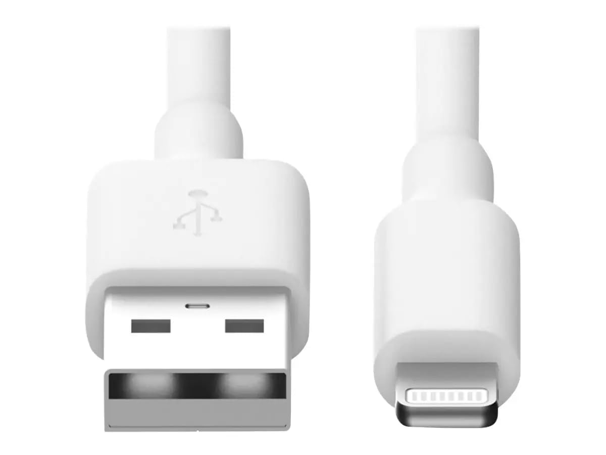 Tripp Lite M100-006-WH 6ft USB-A to Lightning Cable MFi Certified Fast Charge Sync for iPhone iPad iPod White