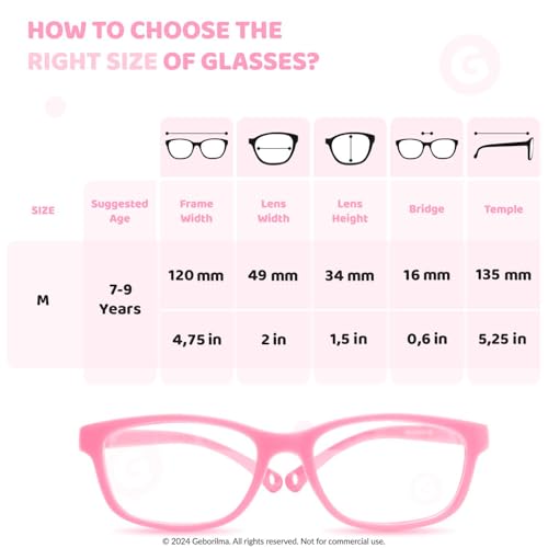 Image of Unbreakable Kids Glasses For 6-9 Years - 49-16-125 Sport Glasses For Kids Compatible with Prescription Lenses