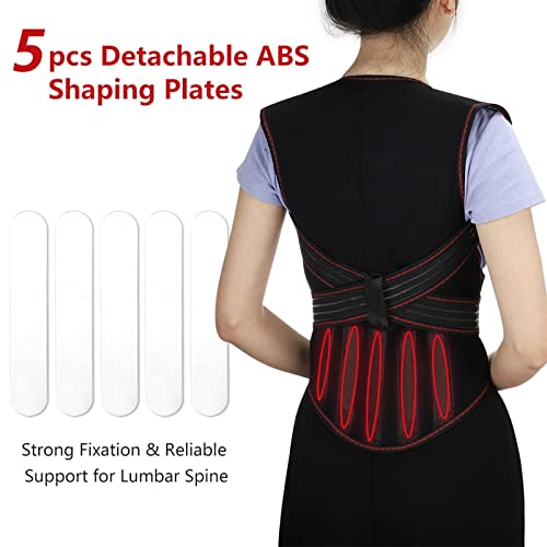 Hatap Back Corrector Tourmaline Self-Heating Magnetic Therapy Waist Back Shoulder Posture Corrector Spine Lumbar Brace Support Belt Pain Relief Tool Health And Relaxation (Size : L(108Pcs Magnets)) #TOP4